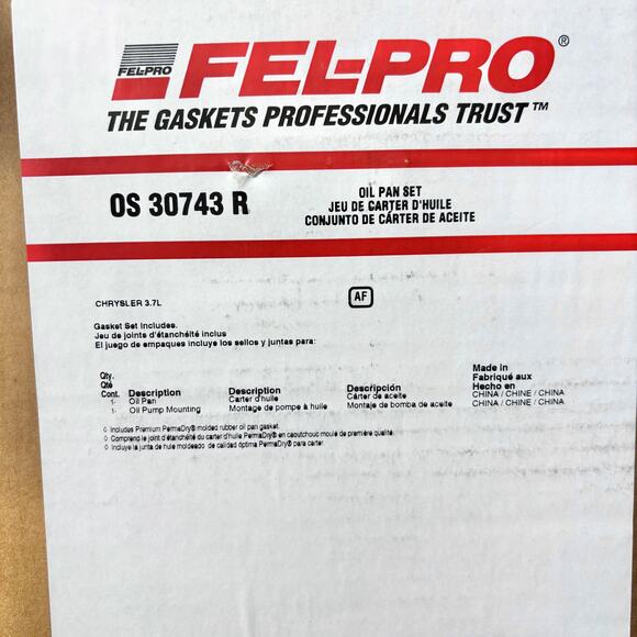 FEL-PRO FEL OS30743R Oil Pan Gasket for 2005 Jeep Grand Cherokee V6 - Picture 3 of 3